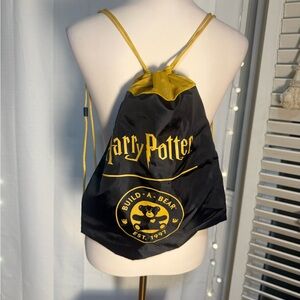 Build-A-Bear Harry Potter Black and Yellow Drawstring Bag